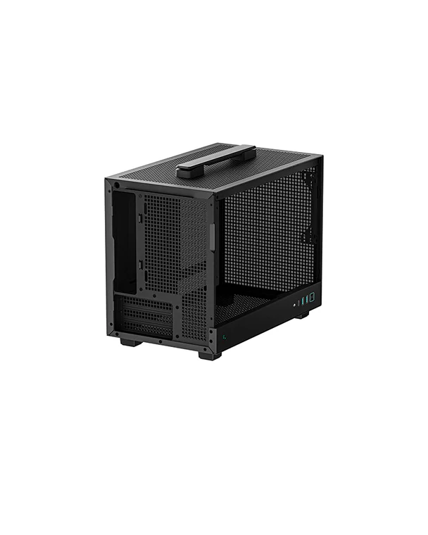Gabinete Mini ITX DeepCool CH160 Mesh Preto, ultraportátil com alça para Placa Mãe ITX - Imagem 2