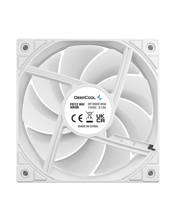 Kit 3x Cooler Branco Para Gabinete DeepCool FD12 Performance ARGB 2050RPM, 120mm, PWM - Imagem 3