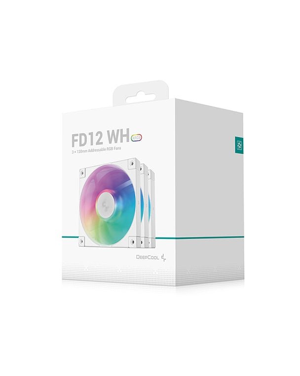 Kit 3x Cooler Branco Para Gabinete DeepCool FD12 Performance ARGB 2050RPM, 120mm, PWM - Imagem 5