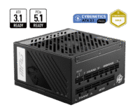 Fonte MSI MPG A1000G, 1000W, 80 Plus Gold, Modular, ATX 3.1 PCIe 5.1, PFC Ativo, Bivolt, Preto - MPG A1000G PCIE5
