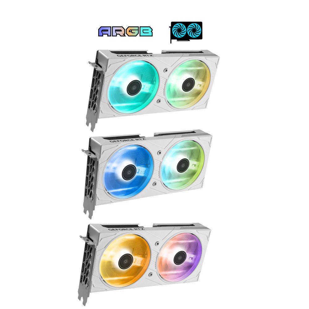 Placa de Vídeo Branca Galax RTX 5060 EX ARGB, NVIDIA GeForce, 8GB, GDDR7, DLSS 4, Ray Tracing - Imagem 7