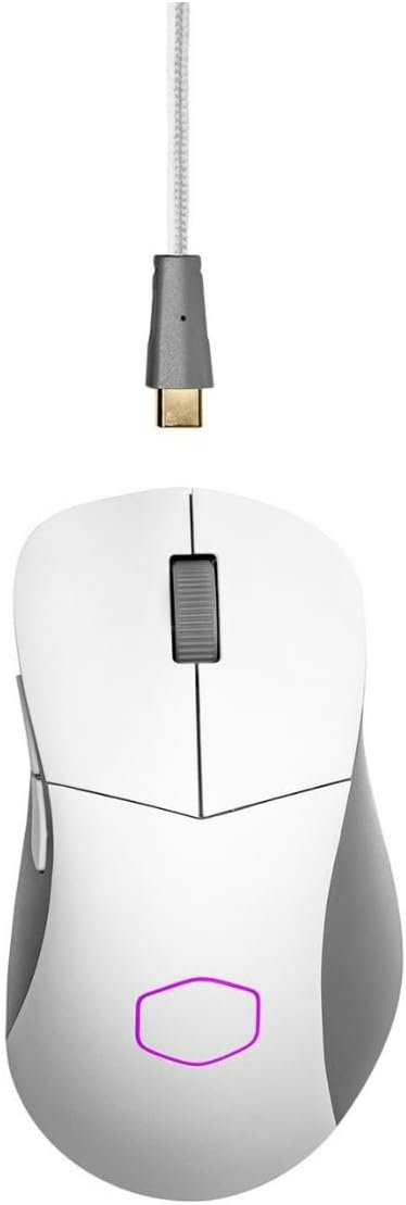 Mouse Gamer Sem Fio Cooler Master MM731, Branco Fosco, 19000 DPI - MM-731-WWOH1