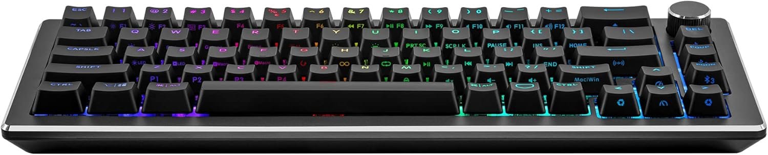 Teclado Sem fio Gamer Cooler Master CK721, 65%, Cinza/Preto, Switch Azul (Clicky) , Wifi e Bluethooth - CK-721-GKTL1-US - Imagem 3