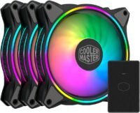 Kit 3x Coolers para Gabinete Cooler Master Masterfan MF120 Halo, 120mm, ARGB, Preta - MFL-B2DN-183PA-R1