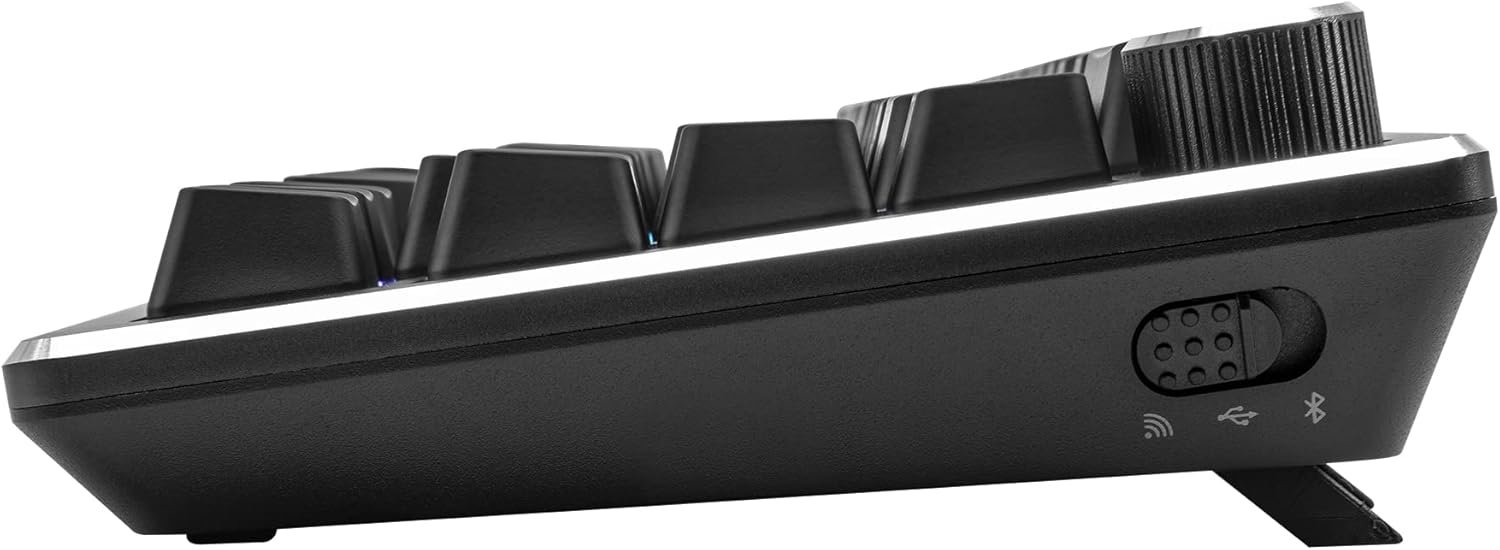 Teclado Sem fio Gamer Cooler Master CK721, 65%, Cinza/Preto, Switch Azul (Clicky) , Wifi e Bluethooth - CK-721-GKTL1-US - Imagem 4