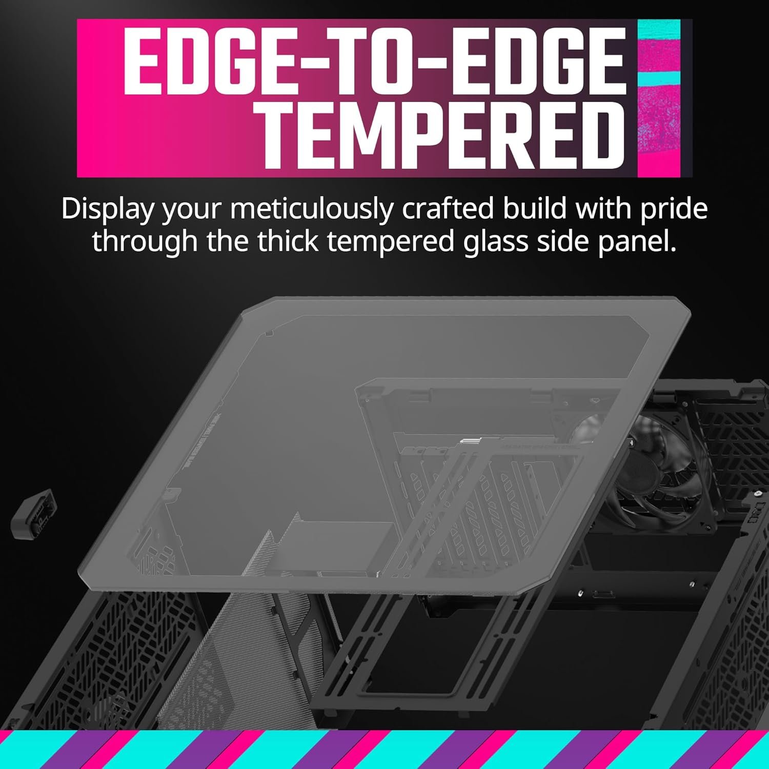 Gabinete Cooler Master QUBE 500 Flatpack Preto, ATX, Modular, Midtower, Lateral Vidro, Extreme Airflow - Q500-KGNN-S00 - Imagem 6