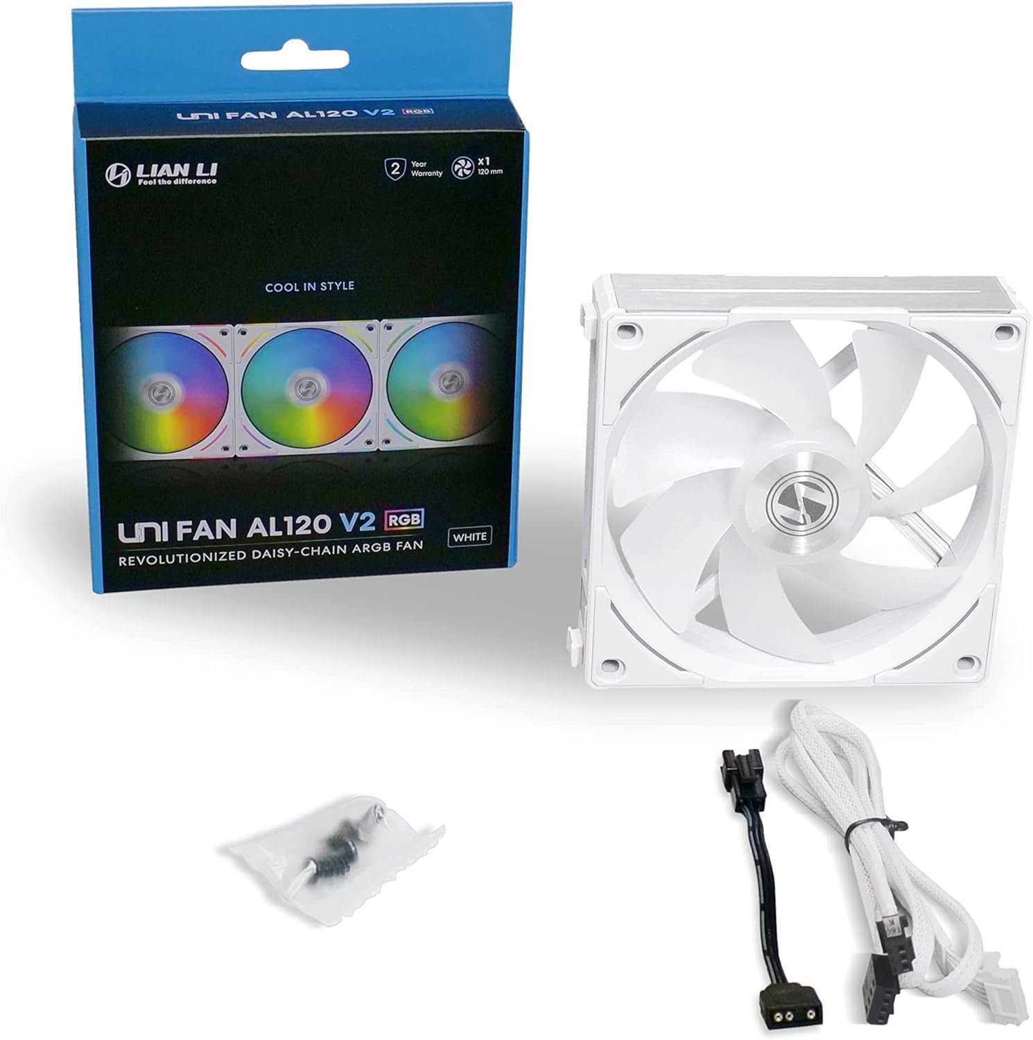 Cooler Fan Lian Li Uni Fan AL120 V2, ARGB, 120mm, Branco - UF-AL120V2-1W - Imagem 3