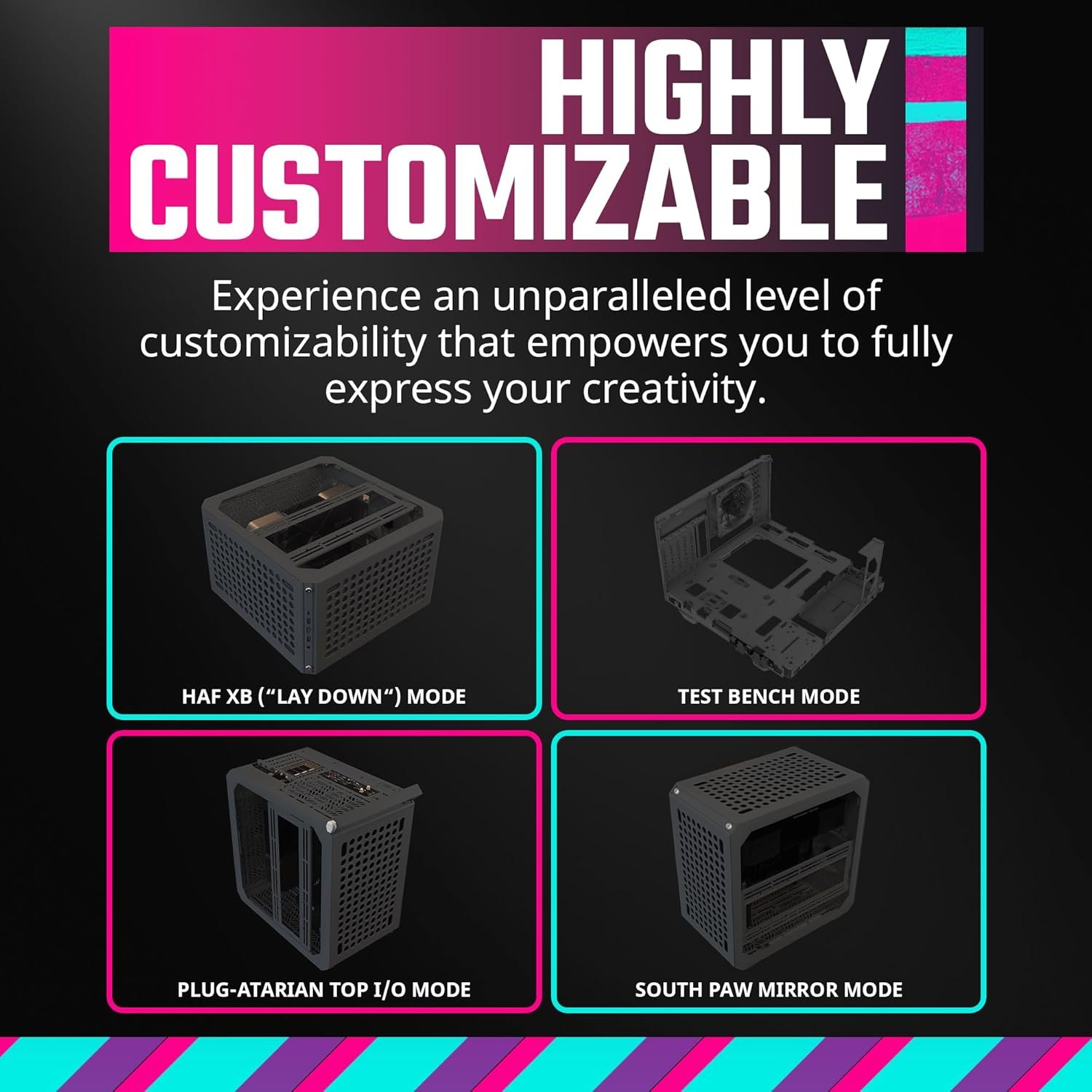 Gabinete Cooler Master QUBE 500 Flatpack Preto, ATX, Modular, Midtower, Lateral Vidro, Extreme Airflow - Q500-KGNN-S00 - Imagem 10