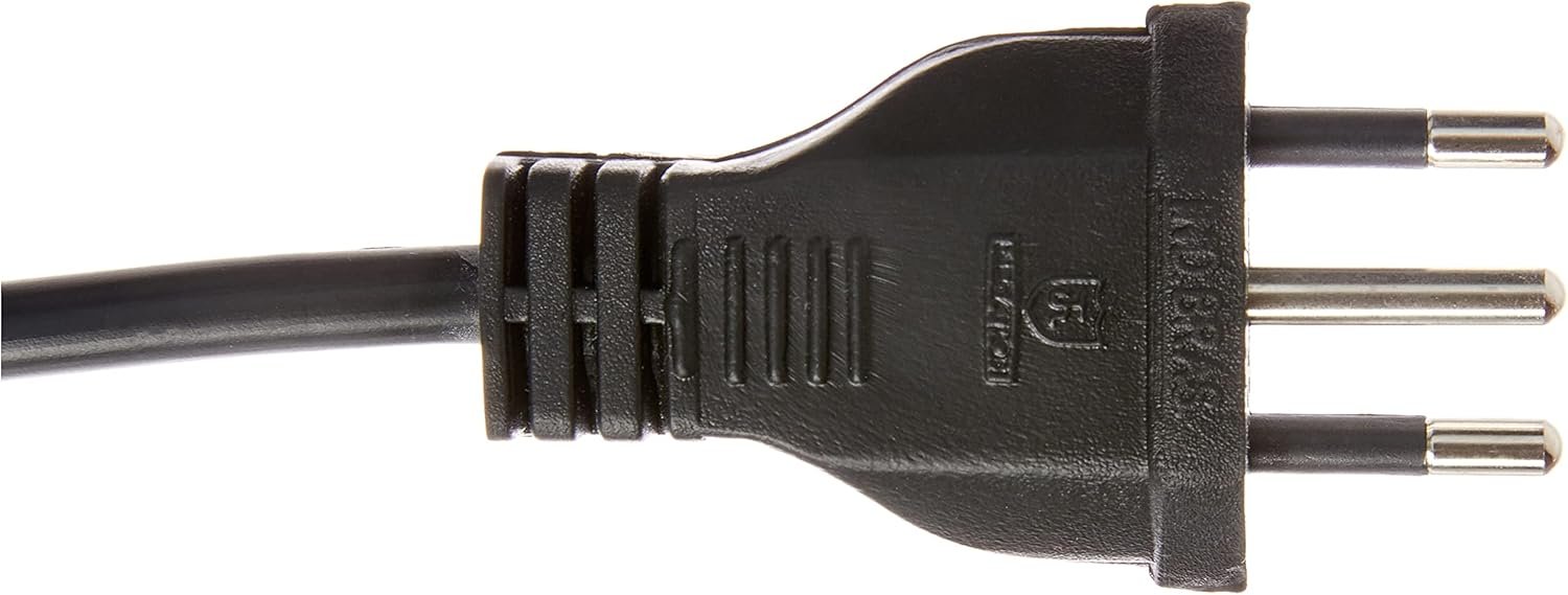 Cabo de Força, Tripolar, Bitola 0,75mm, 10A, 250v, Preto, 3 Metros - 3MAC13 - Imagem 2