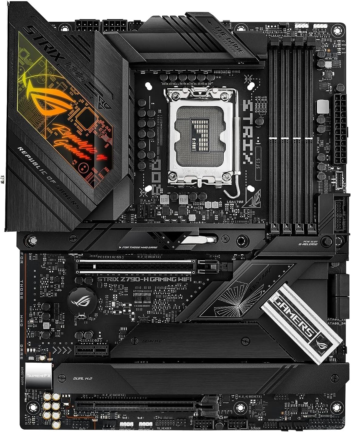 Placa Mãe Asus ROG STRIX Z790-H GAMING Wifi e Bluetooth, LGA1700, DDR5, HDMI, M.2, USB 3.2