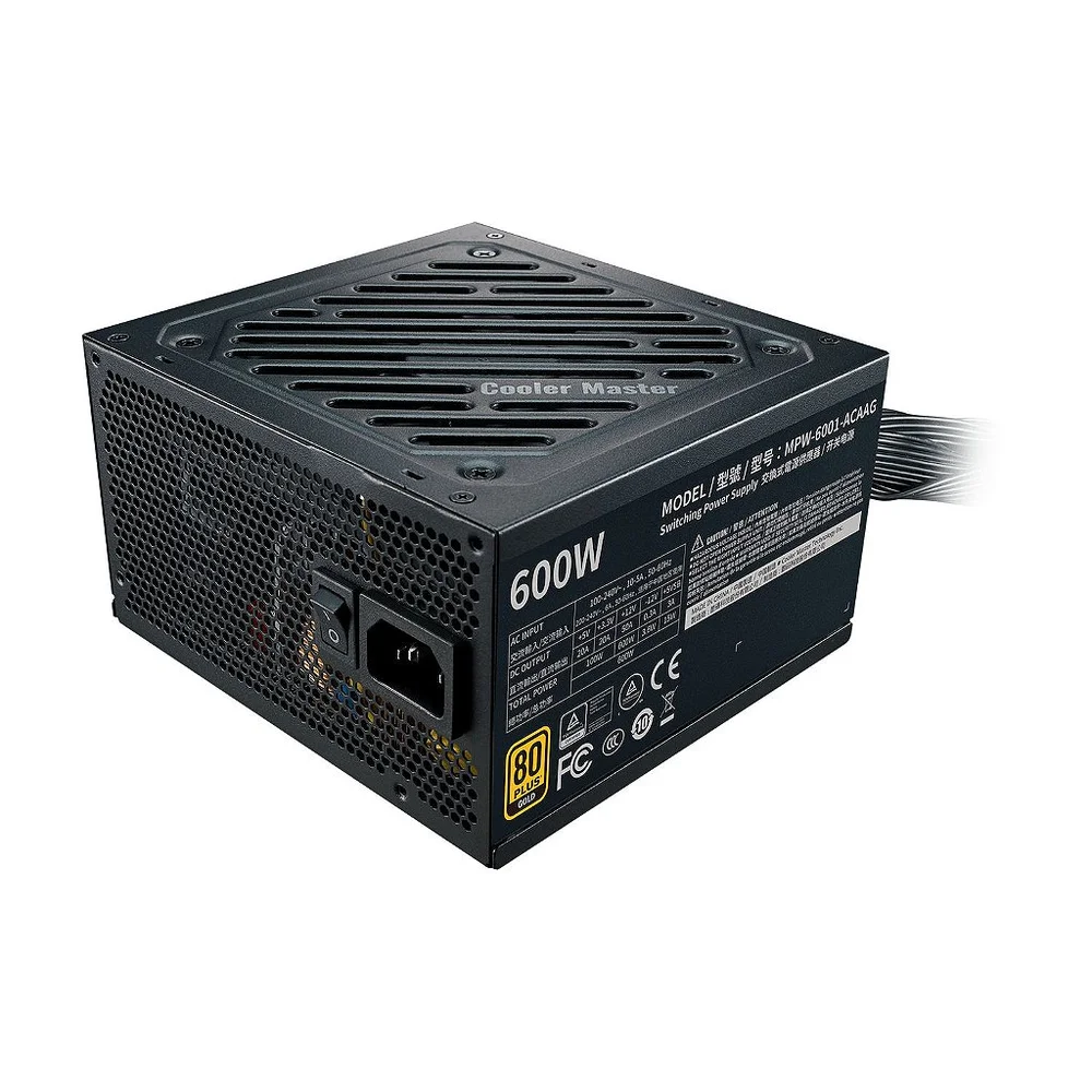 Fonte 600W 80 Plus Gold Cooler Master, PFC Ativo - MPW-6001-ACAAG-WO - Imagem 2
