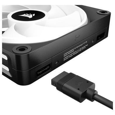 Kit 3x Cooler Fan Corsair iCUE LINK QX120 Magnéticas com Controladora, 120mm, ARGB, Preto - Imagem 7