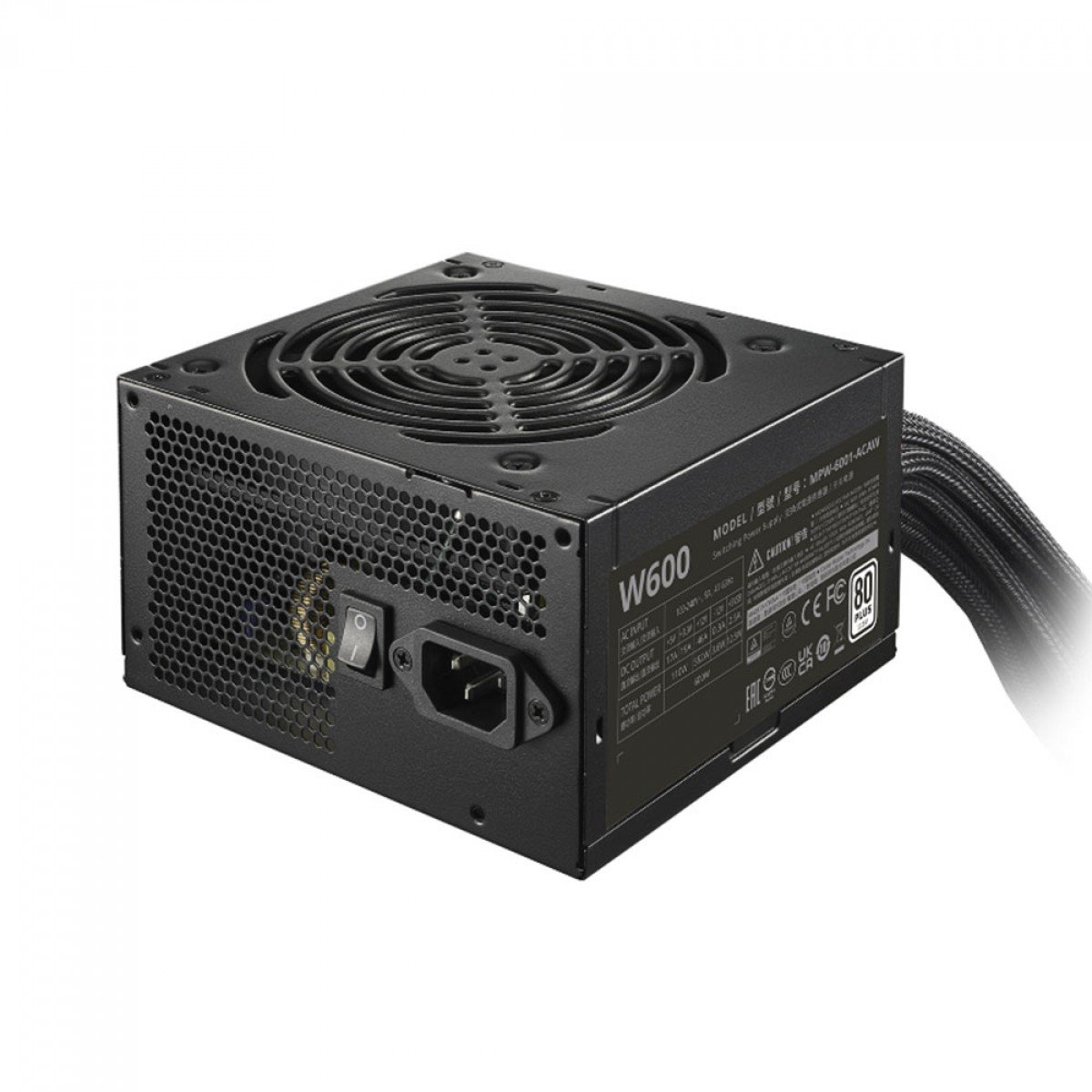 Fonte Cooler Master Elite NEX W600, 600W, PFC Ativo, 80 Plus White, Preta - MPW-6001-ACAW-BB1 - Imagem 3