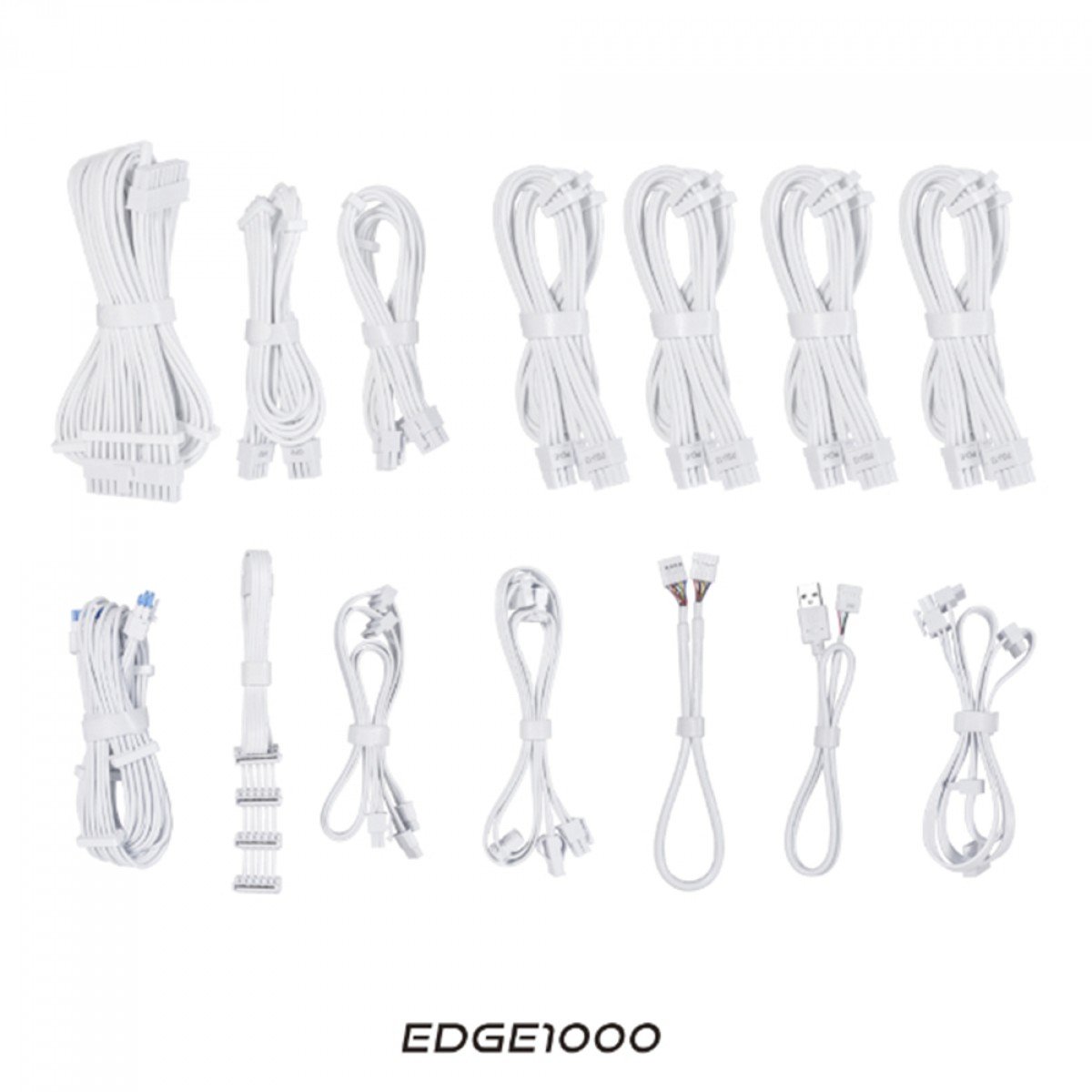 Fonte Lian Li Branca EDGE 1000W , 80 Plus Platinum, ATX 3.1, PCIE 5.1, PFC Ativo, Full Modular, Branco, Com Hub USB - Imagem 5
