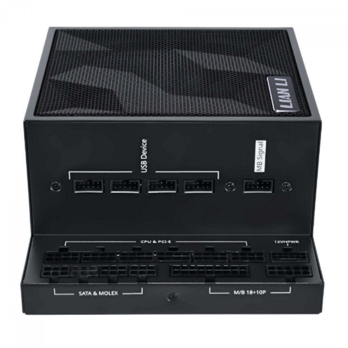 Fonte 850W 80 Plus Platinum Lian Li EDGE Preto Modular, Hub USB Integrado, ATX 3.1, PCIE 5.1 - Imagem 2