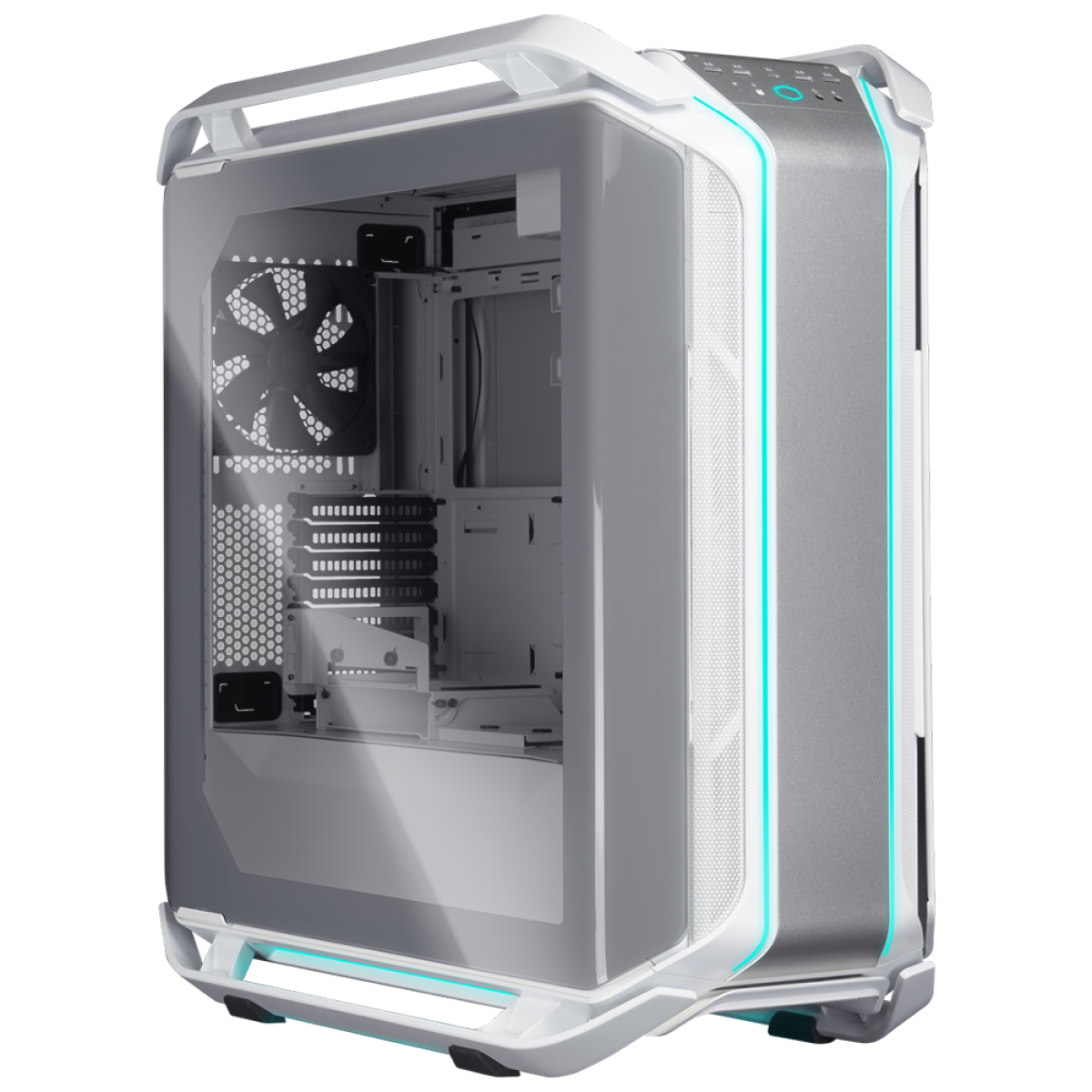 Gabinete Gamer Cosmos C700M Branco Cooler Master, Full Tower, ARGB, 4 Coolers GPU Vertical Riser - MCC-C700M-WG5N-S00