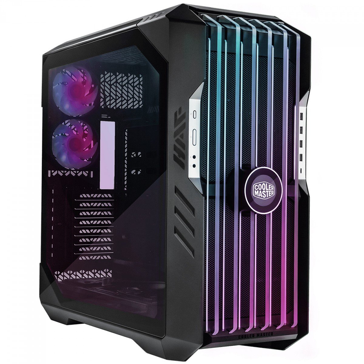Gabinete Gamer HAF 700 EVO Preto Cooler Master, Display LCD, Preto Full Tower, Lateral Vidro, 5 Fans - H700E-IGNN-S00
