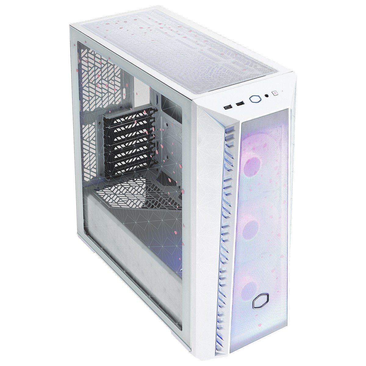 Gabinete Gamer Cooler Master Masterbox MB520 Mesh, ARGB, MidTower, Lateral Vidro, 3 Fans, Branco Sakura - MB520-WGNN-S02 - Imagem 3