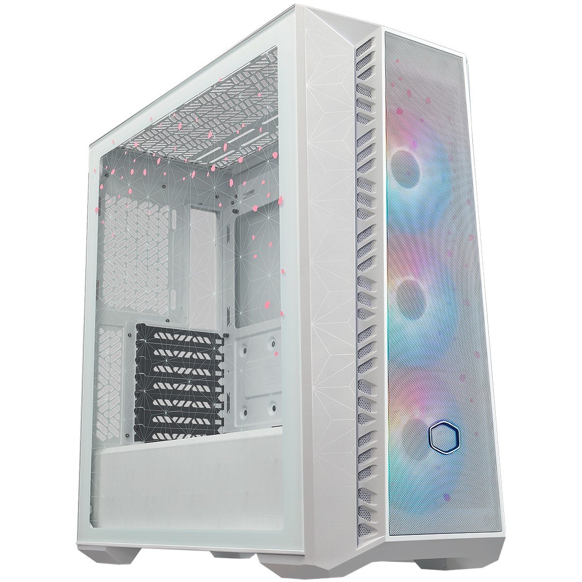 Gabinete Gamer Cooler Master Masterbox MB520 Mesh, ARGB, MidTower, Lateral Vidro, 3 Fans, Branco Sakura - MB520-WGNN-S02
