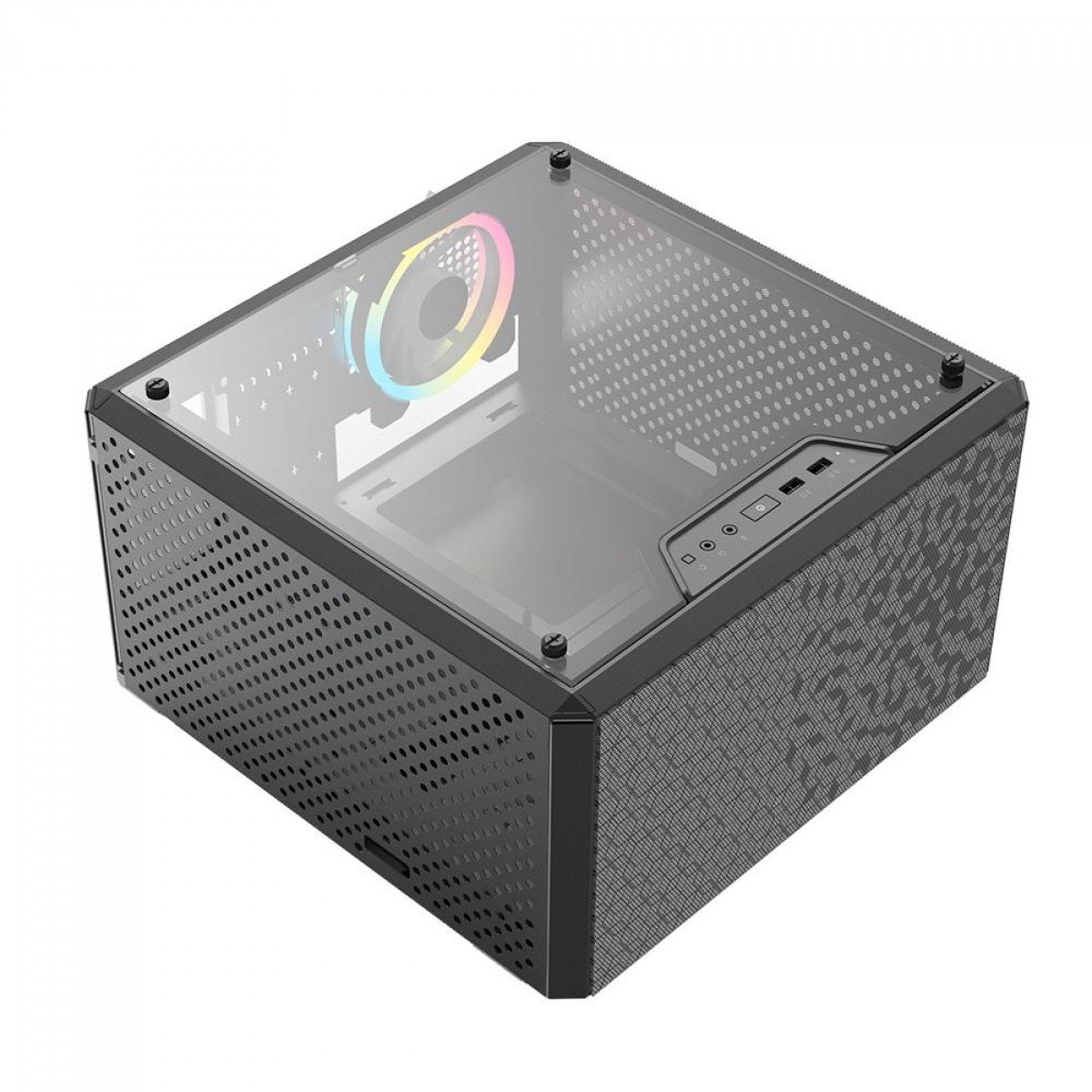 Gabinete Gamer Cooler Master Masterbox Q300L, Air Flow Max, 1 Fan Rainbow, Preto - Imagem 3