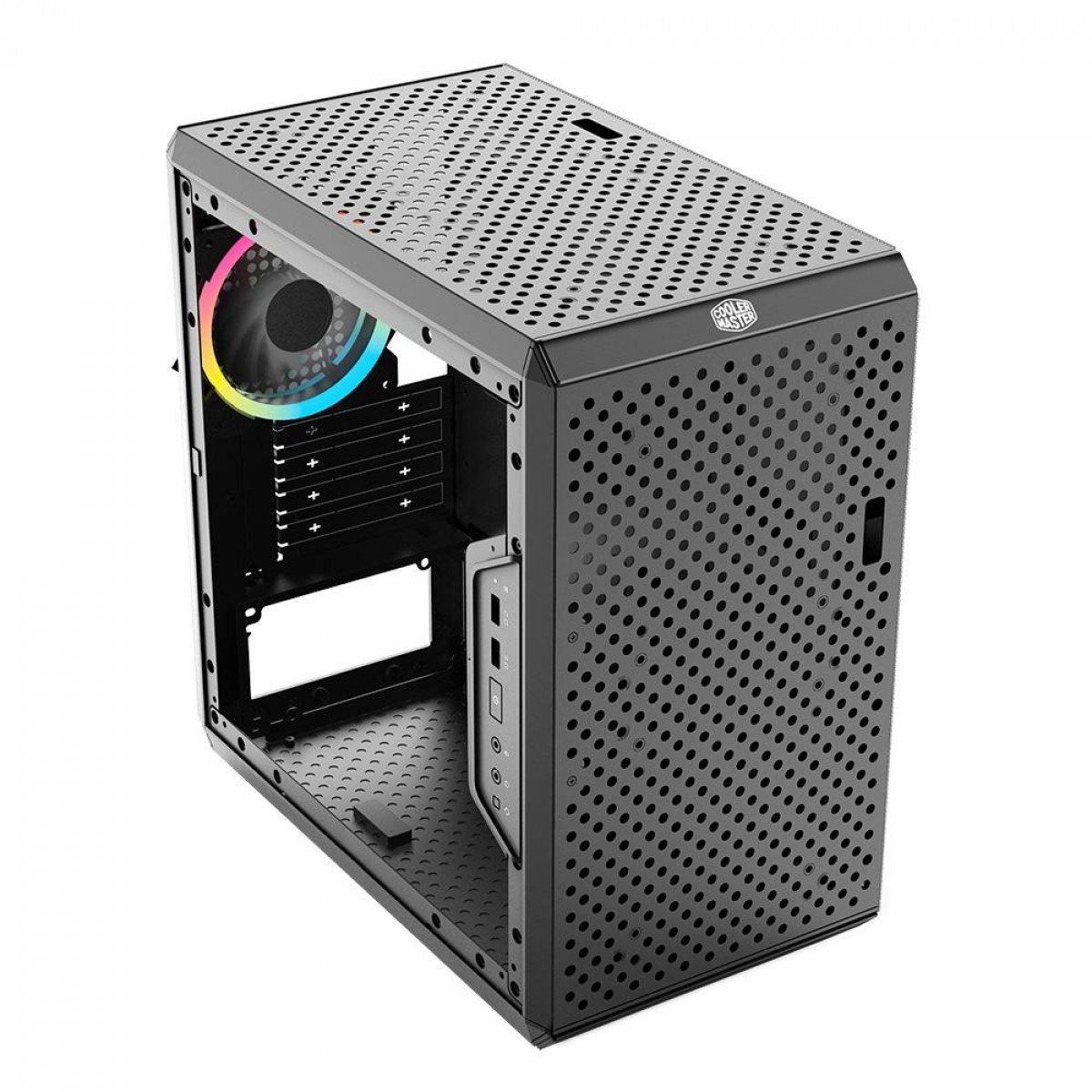 Gabinete Gamer Cooler Master Masterbox Q300L, Air Flow Max, 1 Fan Rainbow, Preto - Imagem 5