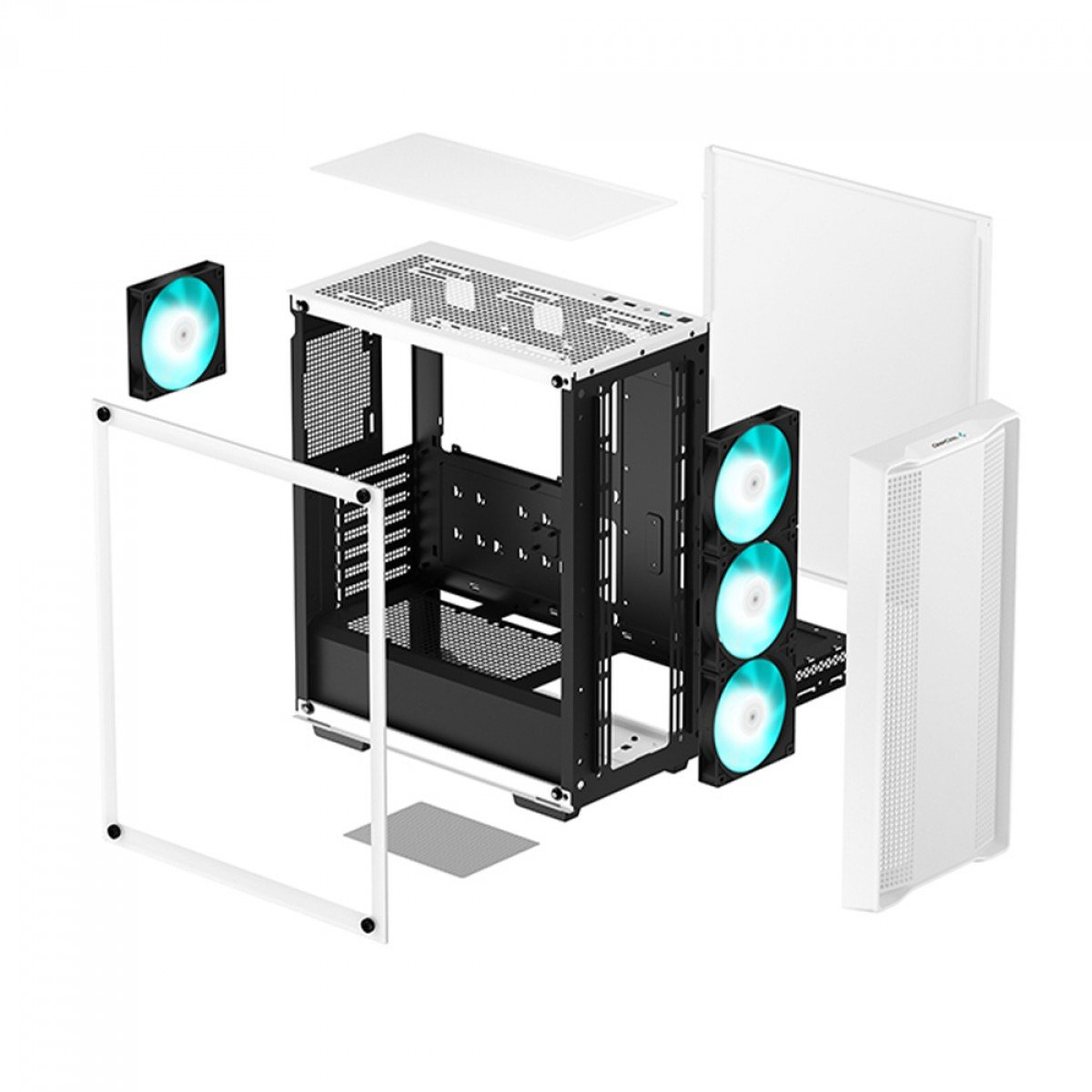 Gabinete Branco DeepCool Com 4 Fans CC560 V2, White, Mid Tower, Vidro Temperado, ATX - R-CC560-WHGAA4-G-2 - Imagem 7