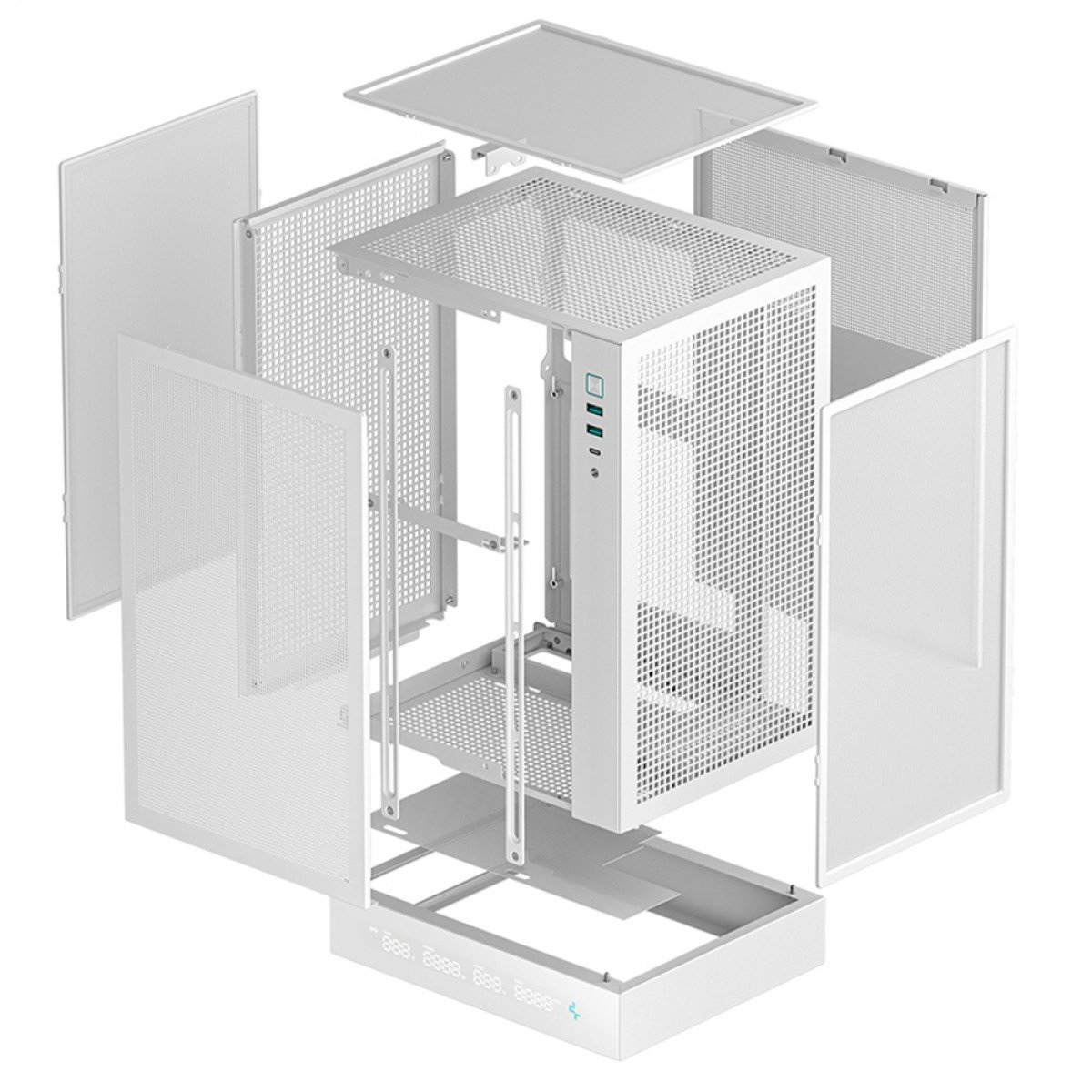 Gabinete Mini ITX DeepCool CH170 Digital Mesh Branco, ultraportátil - R-CH170-WHNPI0D-G-1 - Imagem 2
