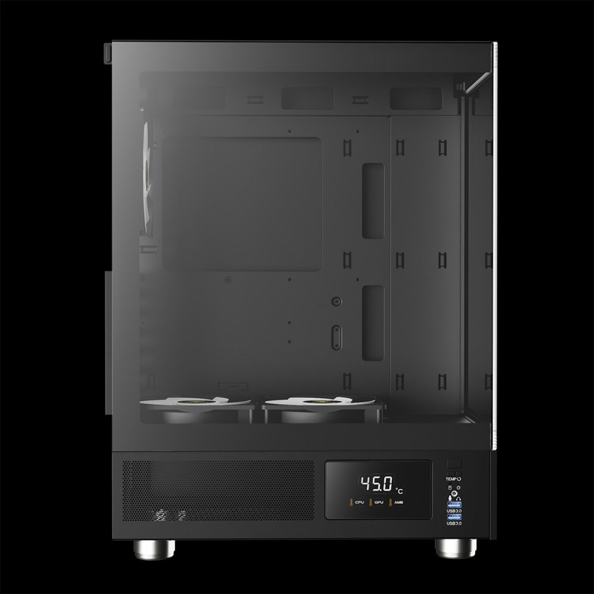 Gabinete Gamer Gamdias Atlas E1, Mid Tower, Display Digital, Vidro Temperado, ATX, Com 3 Fans ARGB - Imagem 6