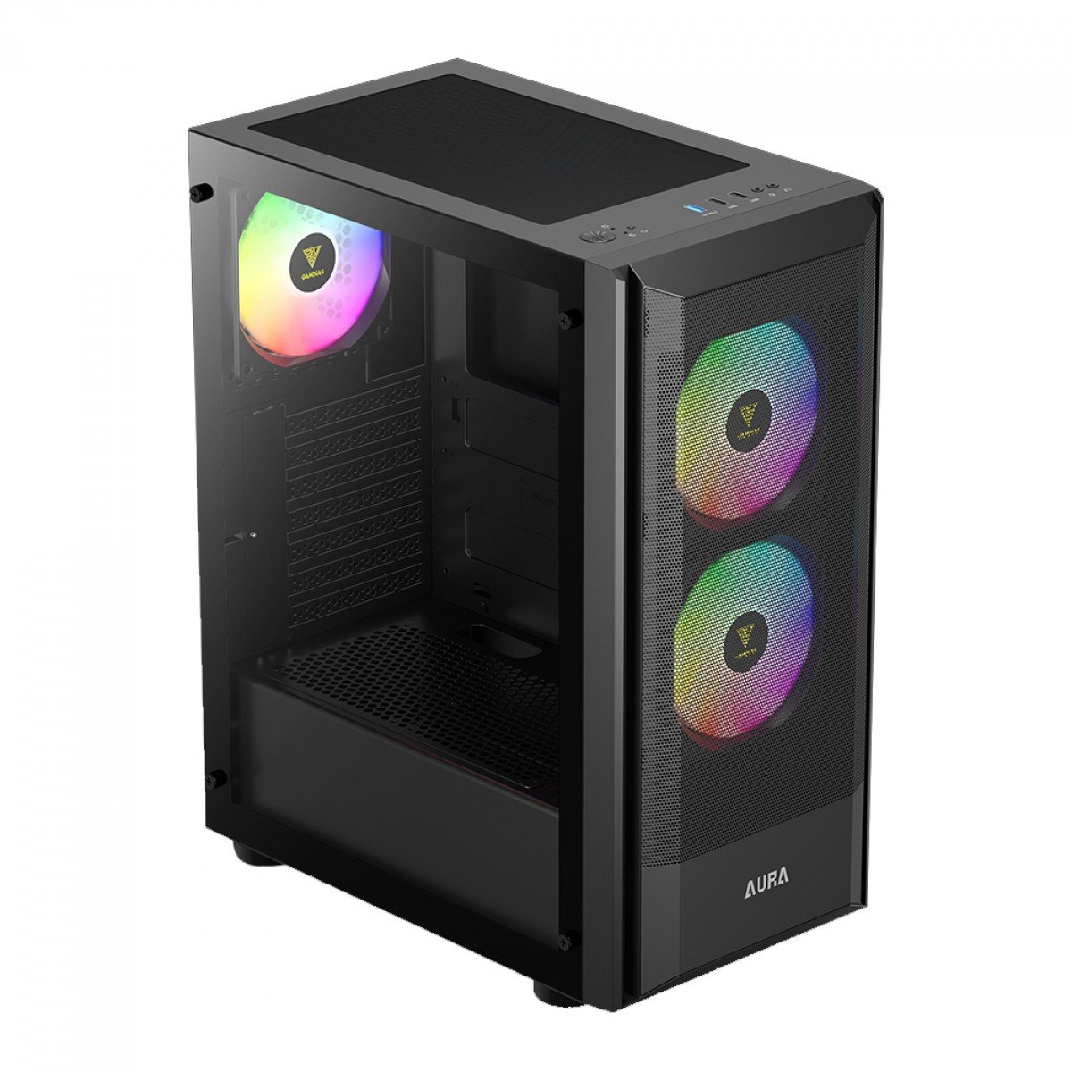 Gabinete Gamer Gamdias Aura GC6 ARGB, Vidro Temperado, ATX, Mid Tower, Com 3 Fans - Imagem 2