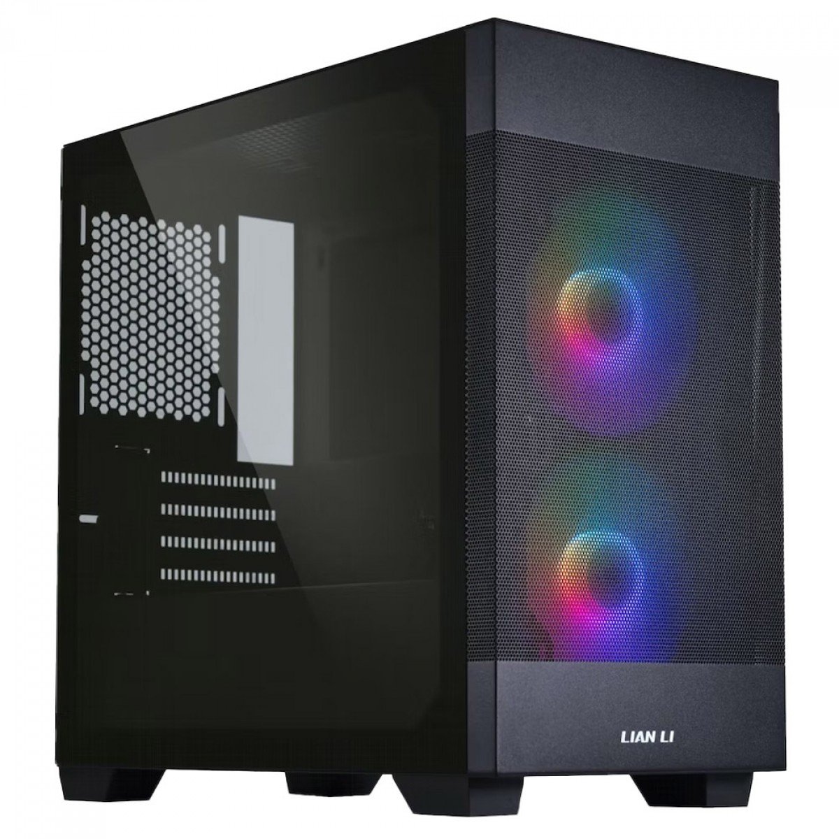 Gabinete Compacto Lian Li Lancool 205M, Mesh, Com 2 Fans ARGB, Micro ATX, Vidro Temperado, Preto