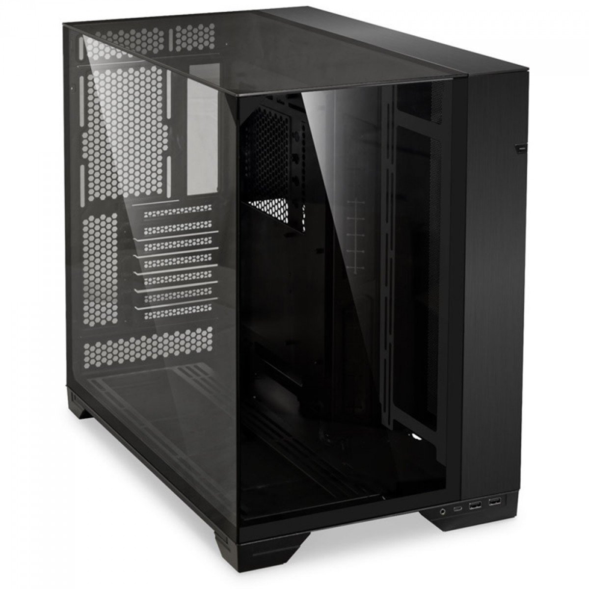 Gabinete Gamer O11 Vision Preto Lian Li, Mid Tower, Vidro Temperado, E-ATX - O11VX BLACK