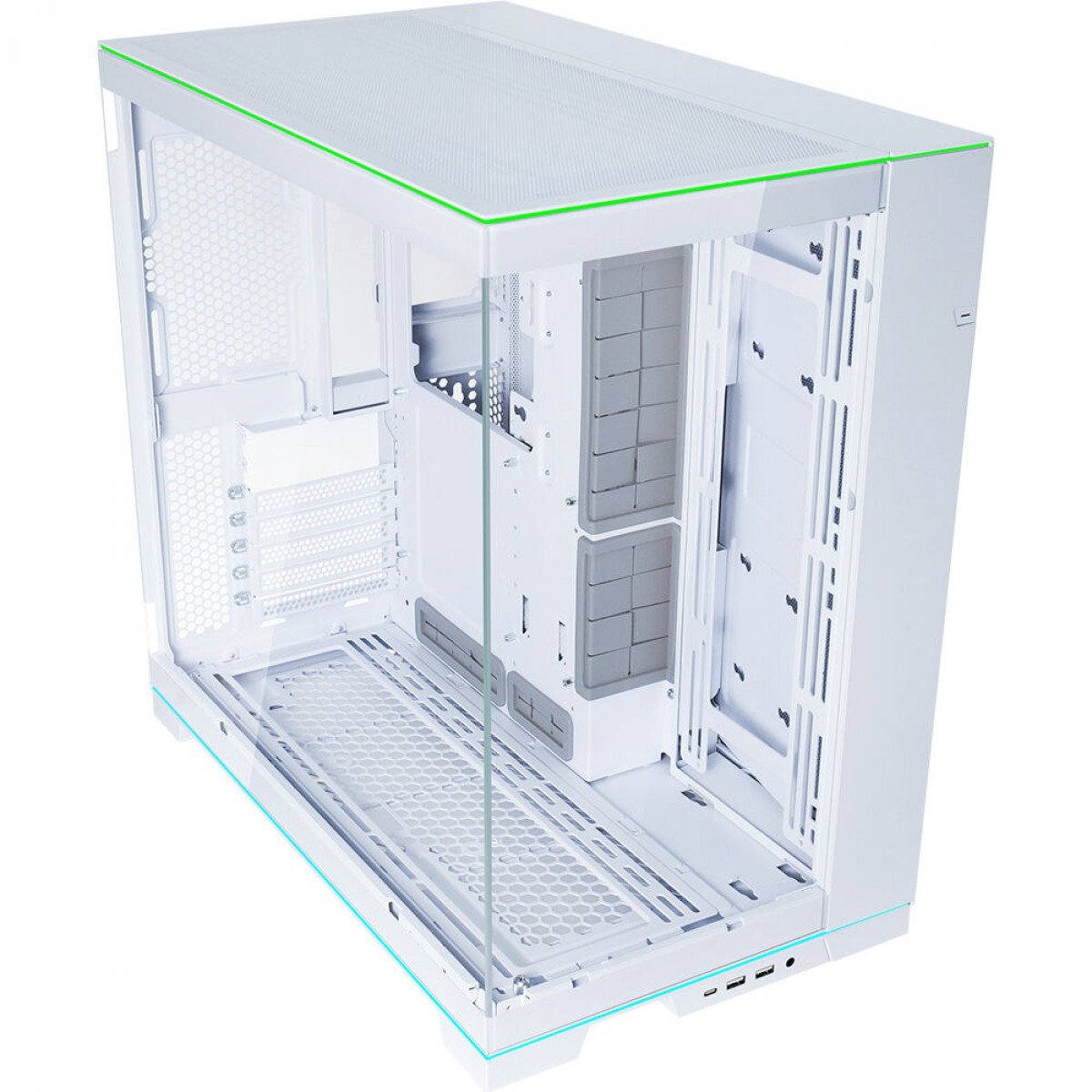 Gabinete Gamer Dynamic EVO RGB Lian Li O11D, Mid Tower, Vidro Temperado, E-ATX, Branco - O11DERGBW - Imagem 4