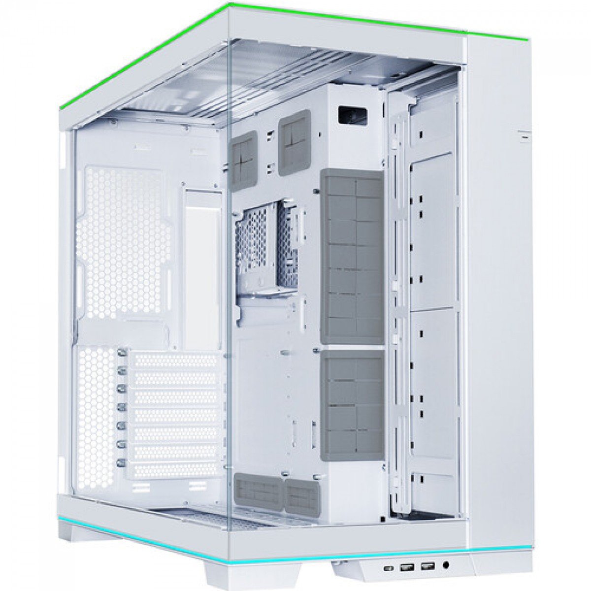 Gabinete Gamer Dynamic EVO RGB Lian Li O11D, Mid Tower, Vidro Temperado, E-ATX, Branco - O11DERGBW