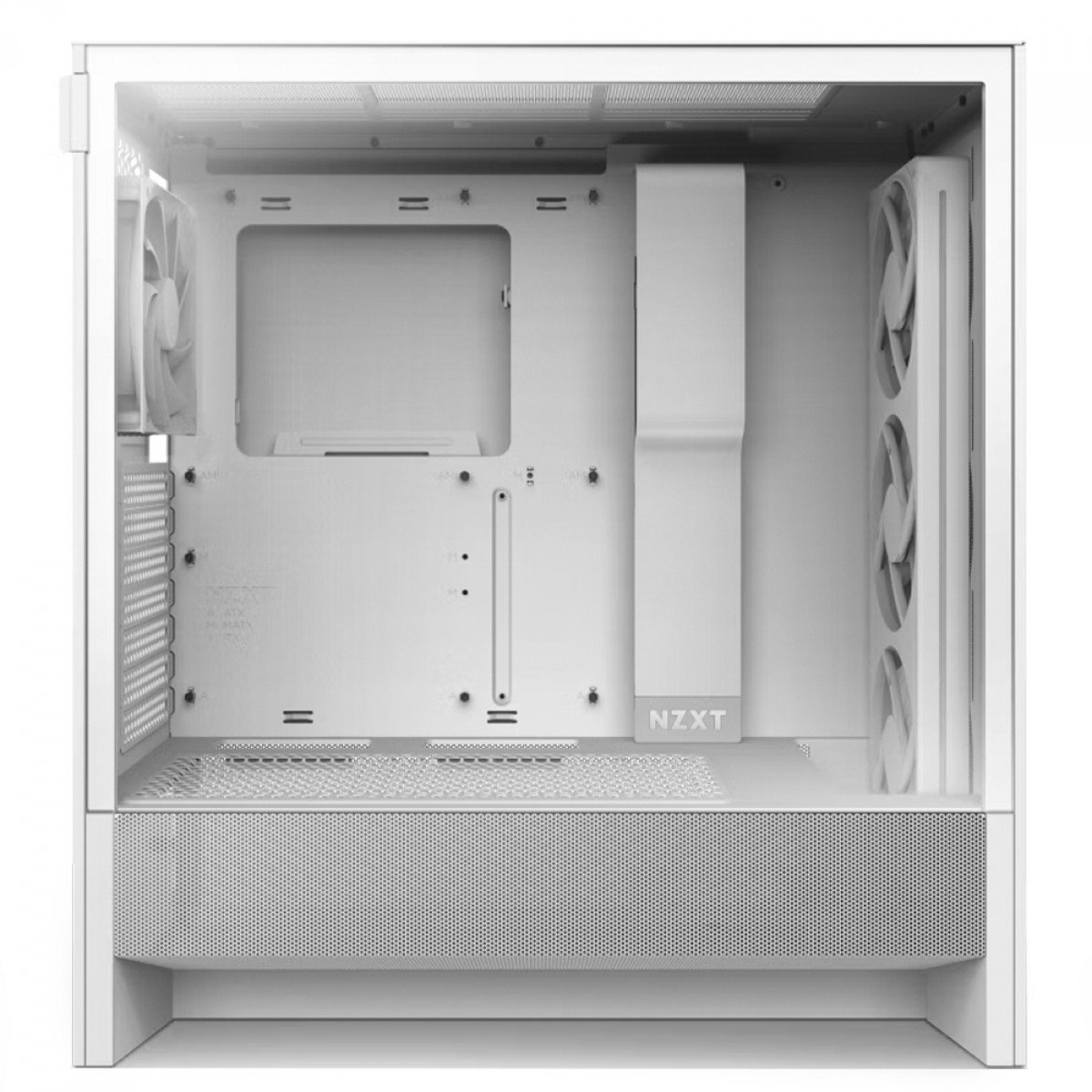 Gabinete Gamer NZXT H5 Flow Branco New Edition, Vidro Temperado, EATX, Com 2 Fans, Branco - CC-H52FW-01 - Imagem 2