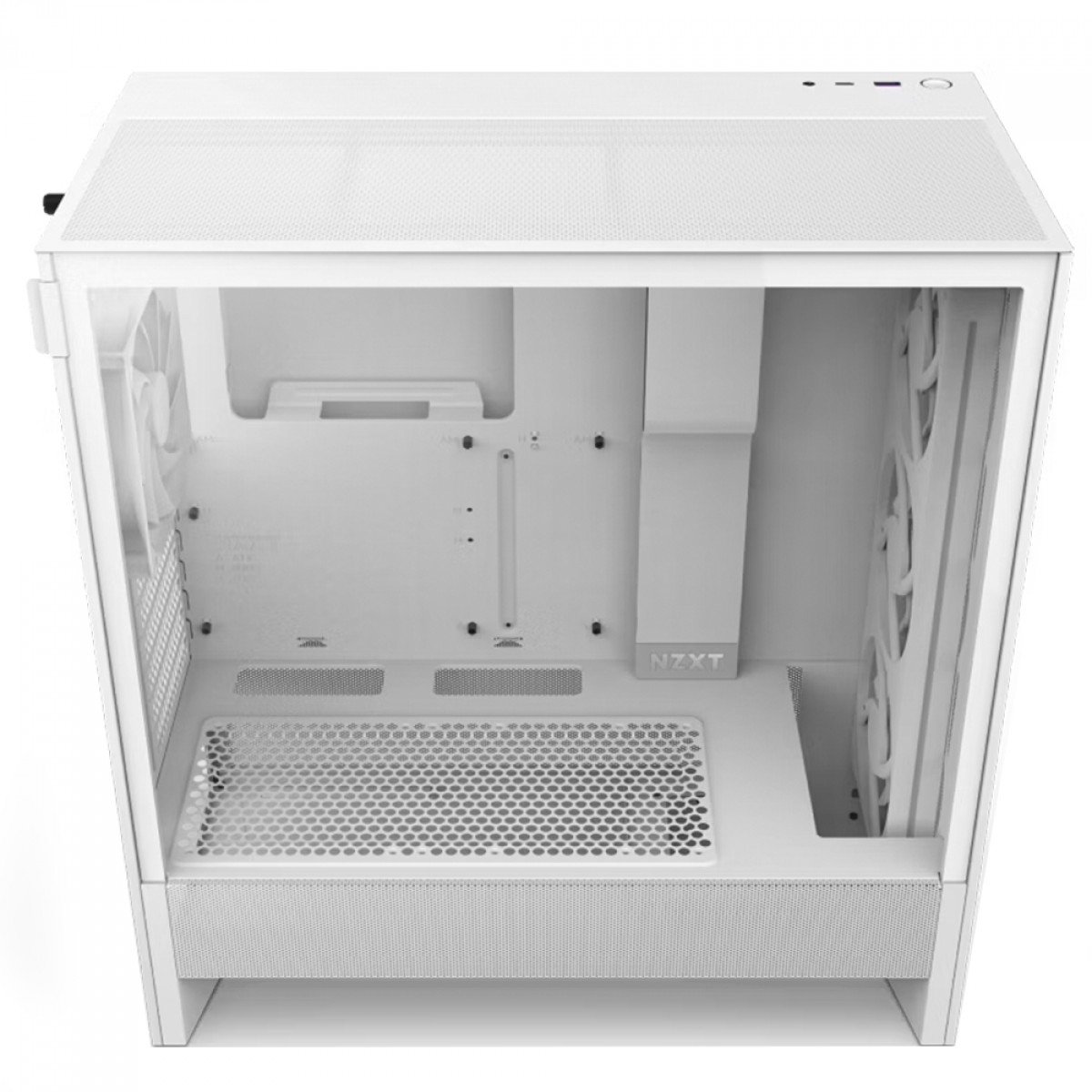 Gabinete Gamer NZXT H5 Flow Branco New Edition, Vidro Temperado, EATX, Com 2 Fans, Branco - CC-H52FW-01 - Imagem 3