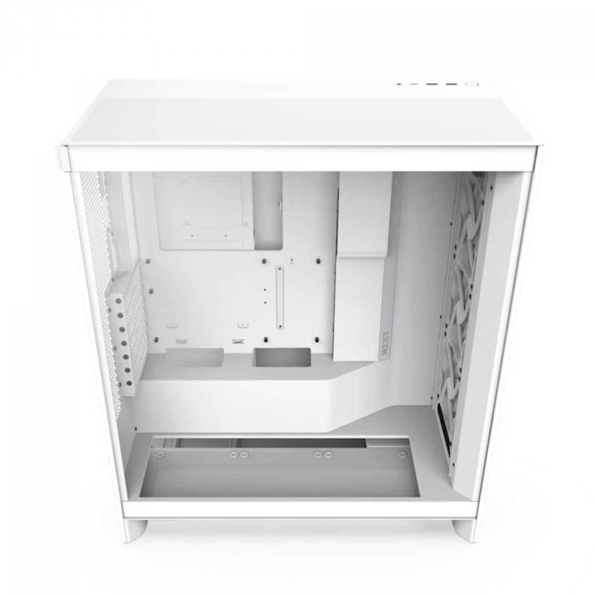 Gabinete NZXT H7 Flow Branco, Mid Tower, Vidro Temperado, E-ATX, Com 3 Fans, CM-H72FW-01 - Imagem 3