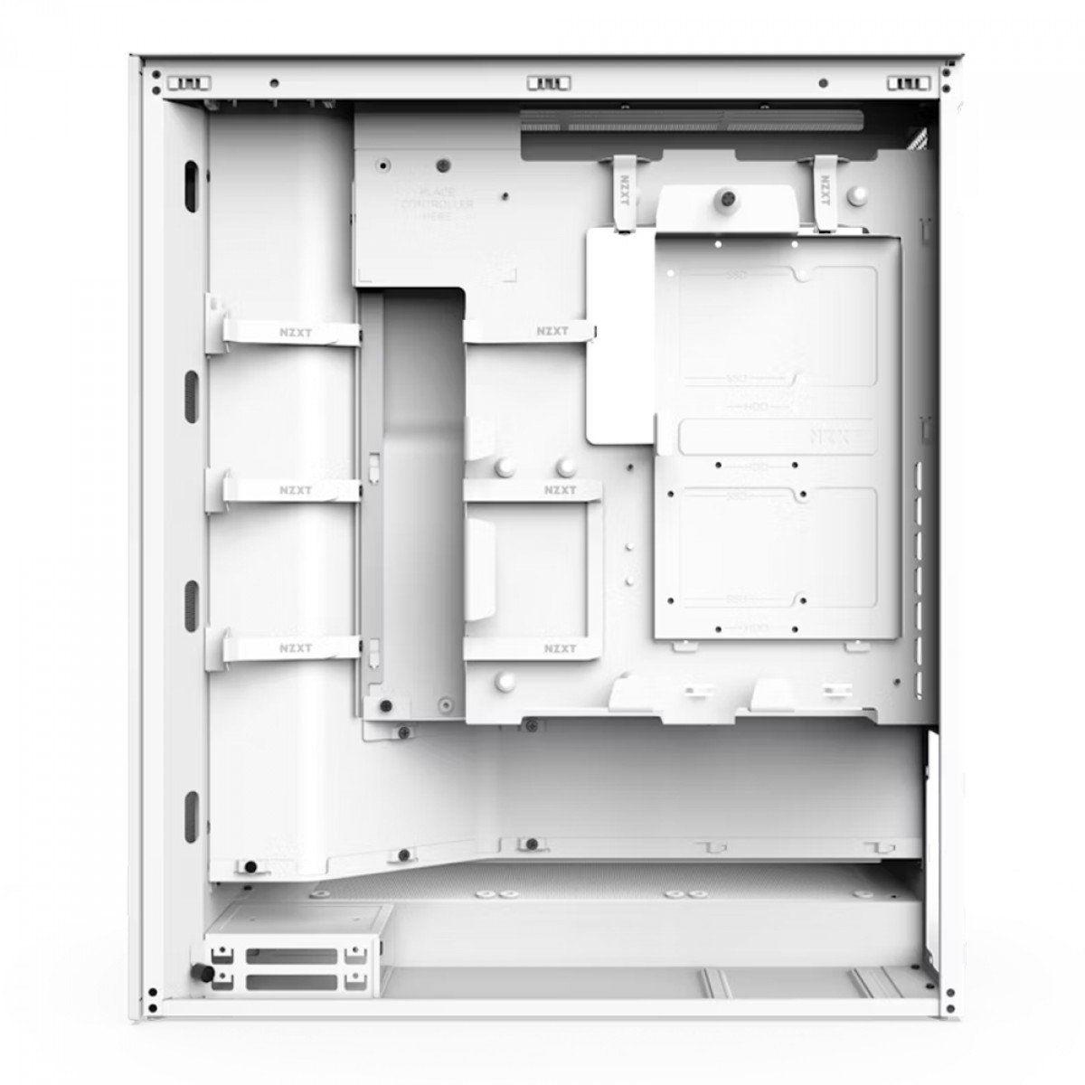 Gabinete NZXT H7 Flow Branco, Mid Tower, Vidro Temperado, E-ATX, Com 3 Fans, CM-H72FW-01 - Imagem 7
