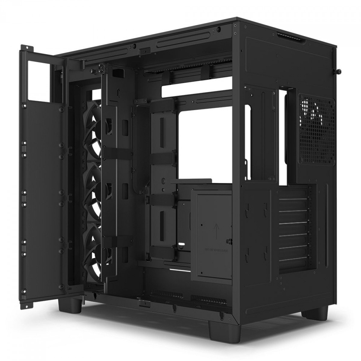 Gabinete Gamer NZXT H9 Flow, Mid Tower, Vidro Temperado, Preto, ATX, 4 Fans sem RGB - CM-H91FB-01 - Imagem 5