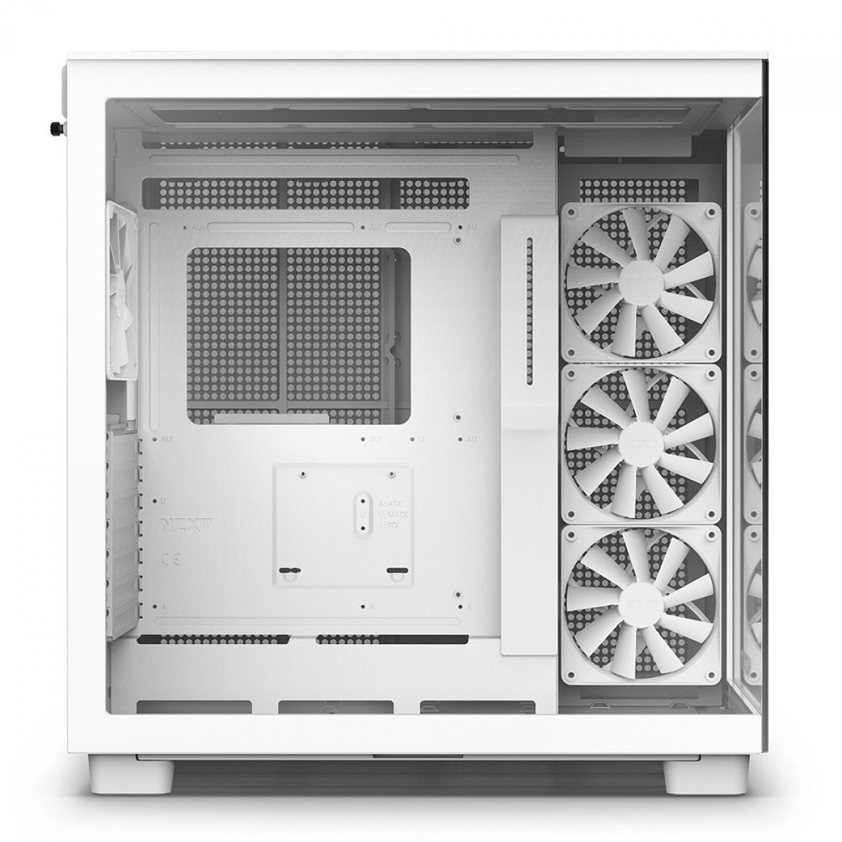Gabinete Gamer NZXT H9 Flow, Mid Tower, Vidro Temperado, Branco, ATX, 4 Fans sem RGB - CM-H91FW-01 - Imagem 3