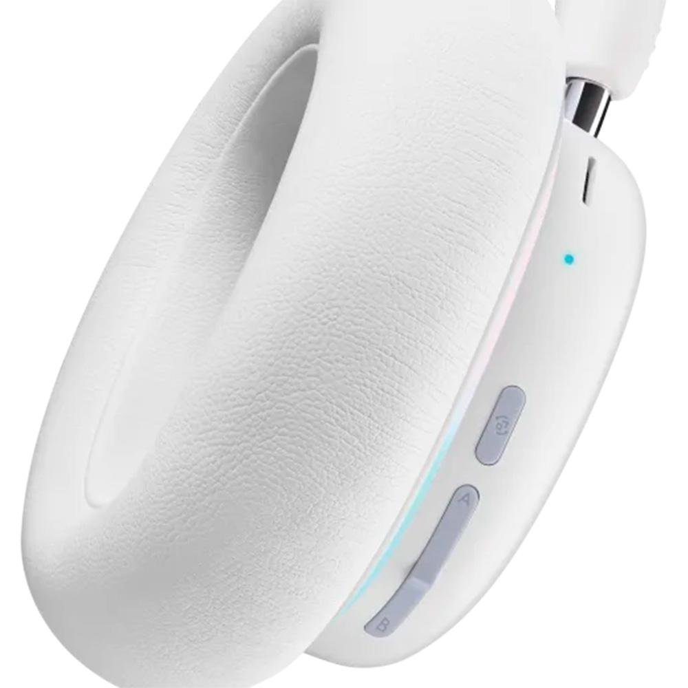 Headset Gamer Sem Fio Logitech G735 Aurora, RGB, Drivers 40mm, Bluetooth, USB, para PC e Mac, Branco - 981-001082 - Imagem 2