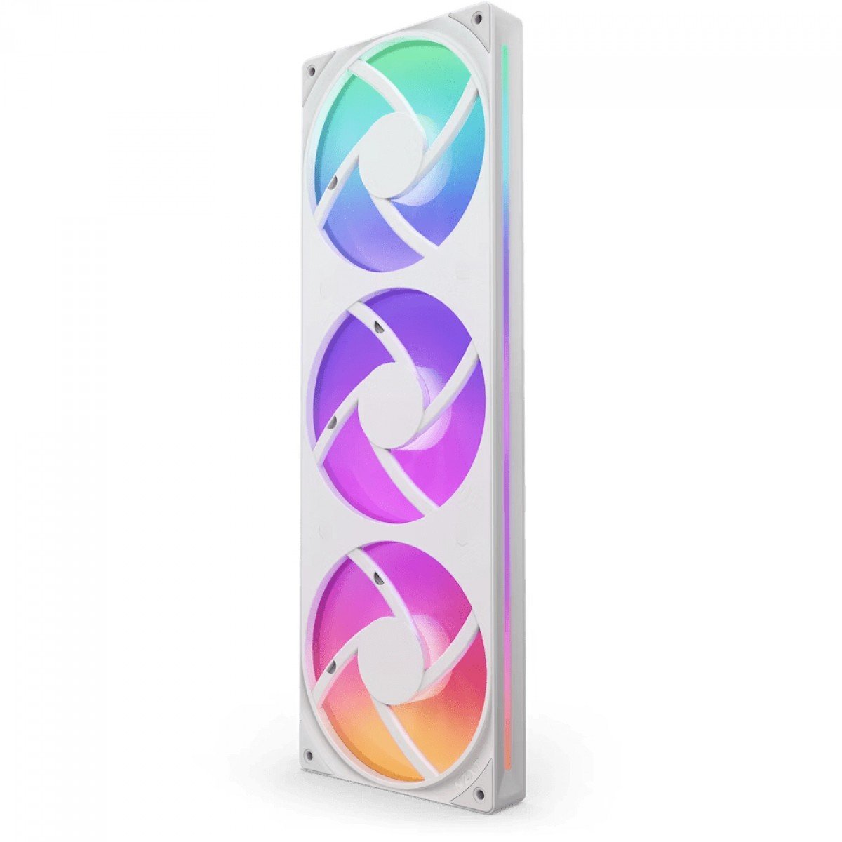 Kit Fan 360mm NZXT F360 RGB Core, 3 Ventoinhas De 120mm, Single-Frame, Branco, RF-U36HF-W1 - Imagem 3