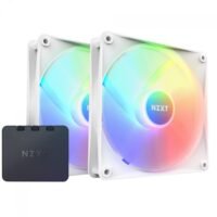 Kit 2X Cooler Fan NZXT F140RGB Core, 140mm, Branco - RF-C14DF-W1