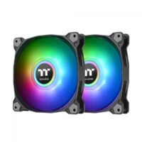 Kit 2X Cooler Fan Thermaltake Pure Duo 12, ARGB, 120mm, Com Controladora, CL-F115-PL12SW-B
