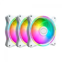 Kit 3x Coolers para Gabinete Cooler Master Masterfan MF120 Halo, 3x120mm, ARGB, Branca- MFL-B2DW-183PA-R1