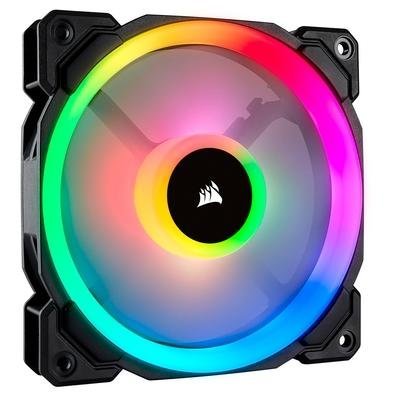 Kit Com 3 Ventoinhas Corsair LL120 Pro, 120mm, ARGB, Com Controladora, Preto - Imagem 2