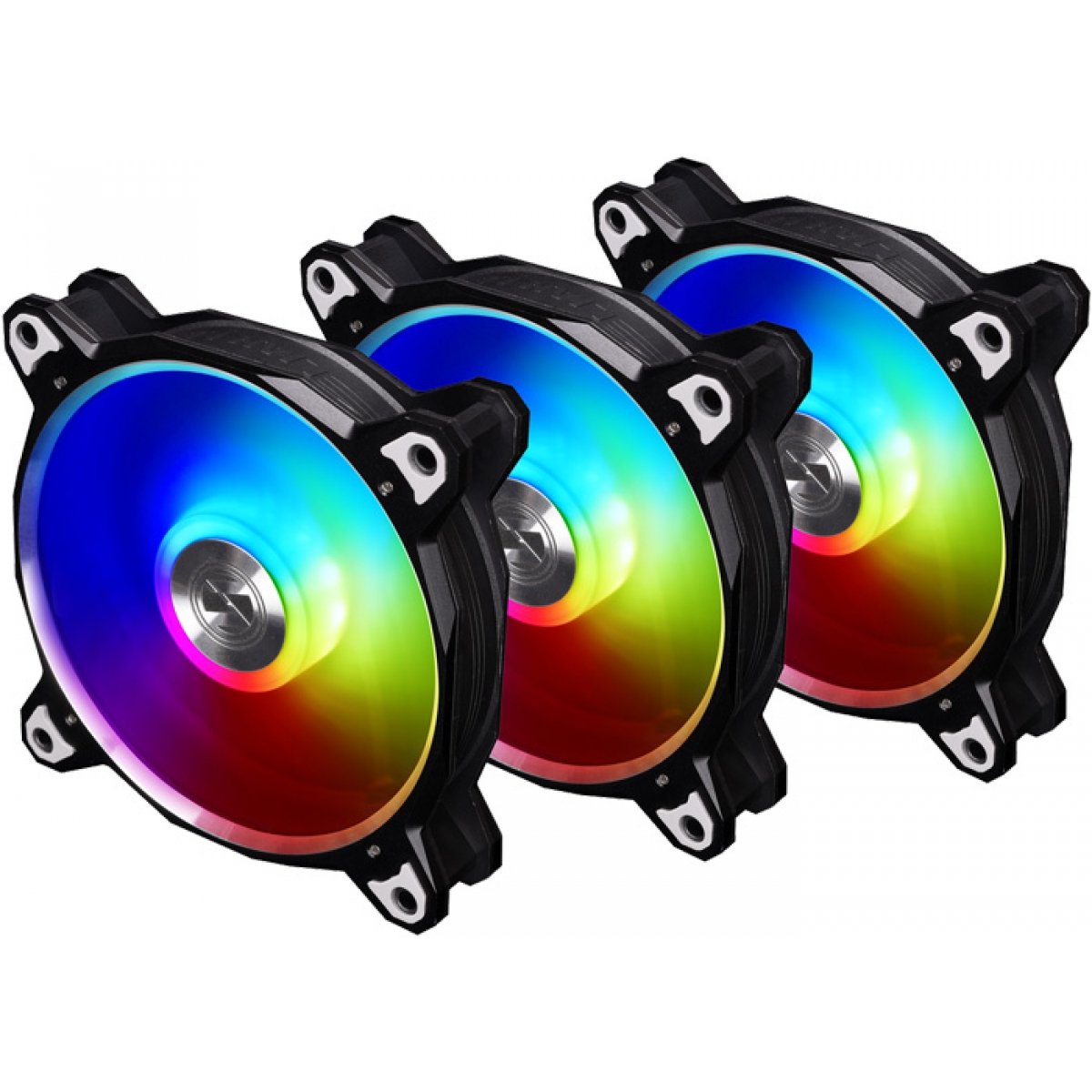 Kit 3x Coolers para Gabinete Lian Li Bora Digital RGB 120mm, Preto - BR-DIGITAL-3R-B - Imagem 2