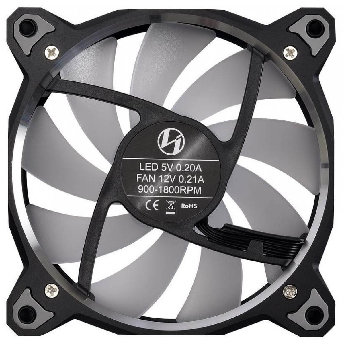 Kit 3x Coolers para Gabinete Lian Li Bora Digital RGB 120mm, Preto - BR-DIGITAL-3R-B - Imagem 5