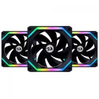 Kit 3x Coolers para Gabinete Lian Li Uni Fan Redragon Spec, 120mm, ARGB, Preta - UF-SL120-3B