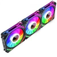 Kit Cooler Fan Redragon Infinity Mirror Espelhado, Uni Fan, ARGB, 3x120mm, Preto, GC-F012