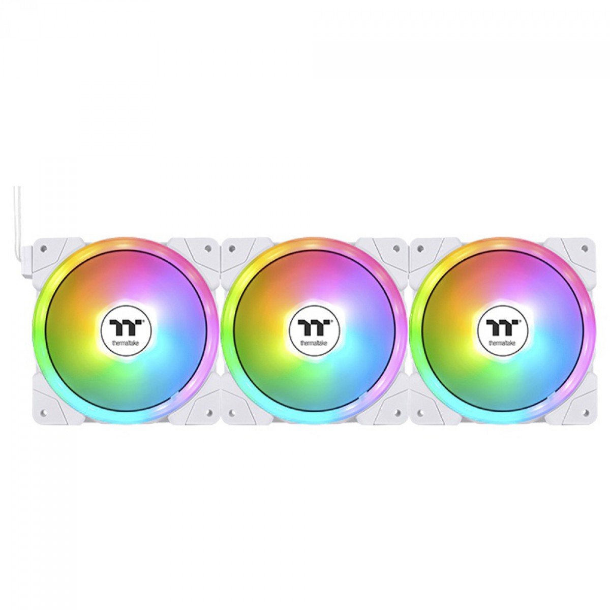 Kit 3x Coolers Brancos Thermaltake SWAFAN 120mm ARGB, Magnética Premium, Pás Reverse incluídas - CL-F169-PL12SW-A - Imagem 3